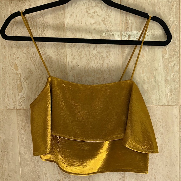 Urban Outfitters Cropped Satin Tank (Small) - Picture 1 of 5